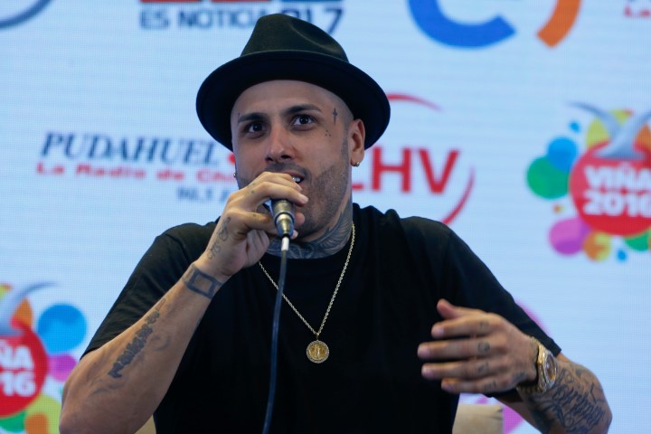 25 de FEBRERO del 2016/Viña del Mar Nicky Jam ,durante la conferencia de prensa en el Hotel Sheraton, previo a su presentación en el Festival de Viña del Mar 2016. FOTO:FRANCISCO LONGA/AGENCIAUNO