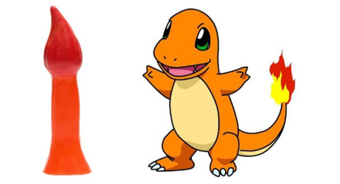 Charmander es el más largo de los conoladores; mide 18 centímetros