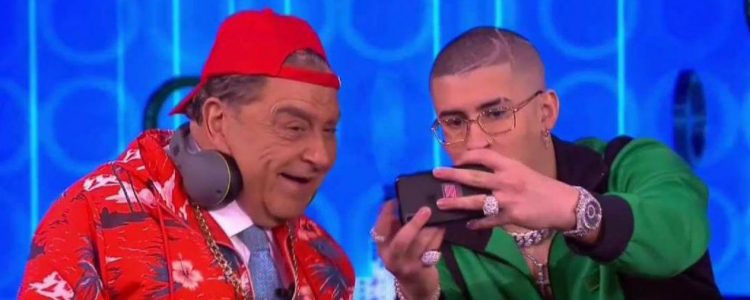 ¡Se las trae! Don Francisco cantó trap de lo lindo con el cantante Bad Bunny