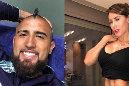 Arturo Vidal y Sonia Isaza