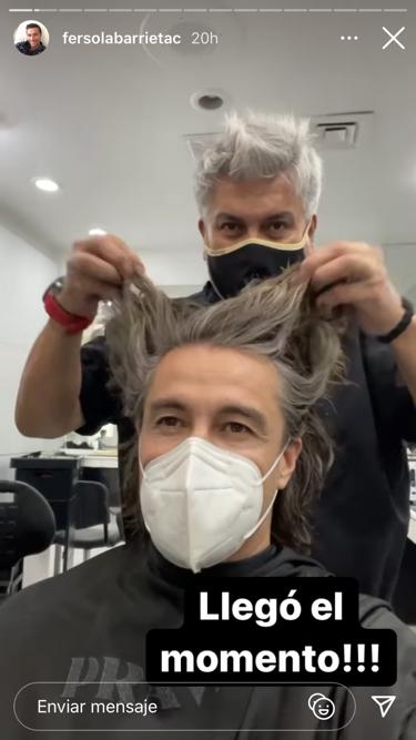 Fernando Solabarrieta y su cambio de look. (fuente: @fersolabarrietac)