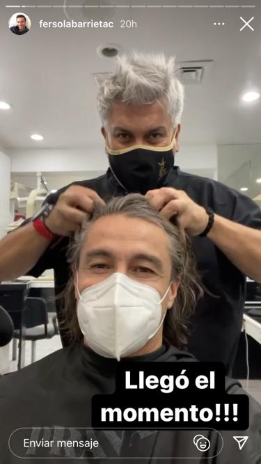 Fernando Solabarrieta y su cambio de look. (fuente: @fersolabarrietac)