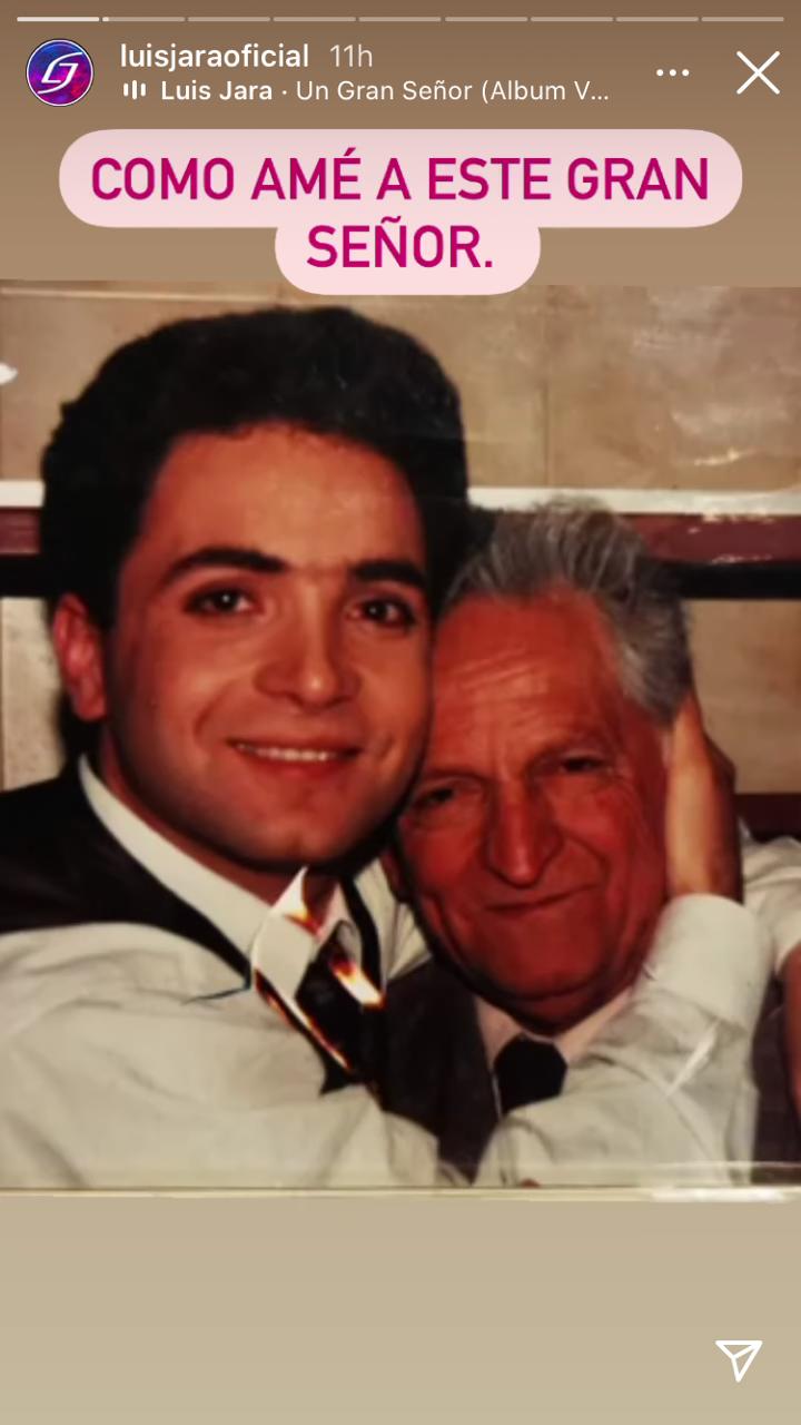 Fotos de Luis Jara con su padre. (fuente: @luisjaraoficial)