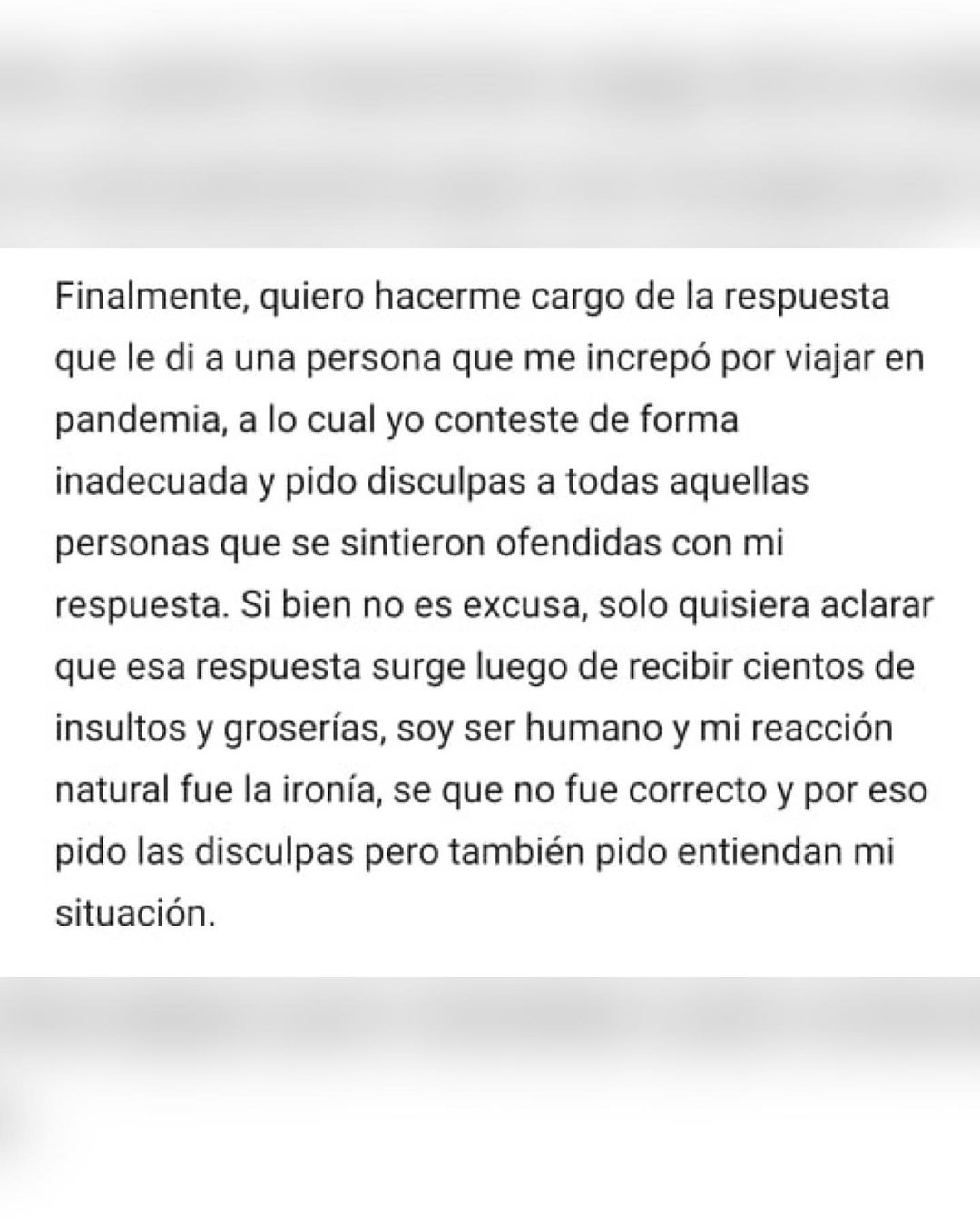 Declaraciones de Cata Vallejos. (Fuente: Instagram - @catavallejos)