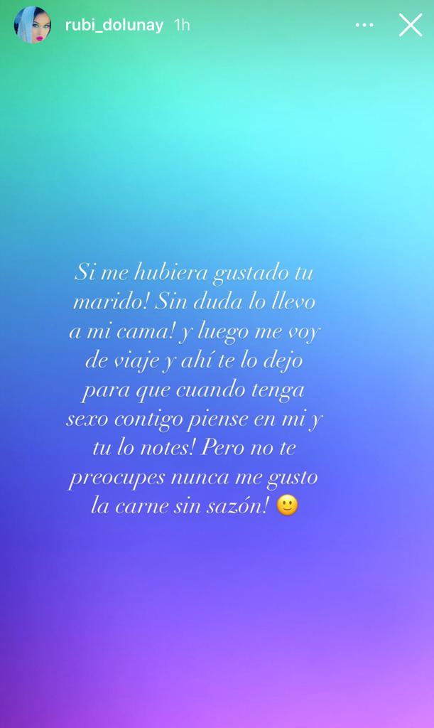 Mensaje De Rubí En Su Instagram. (Fuente: La Cuarta)