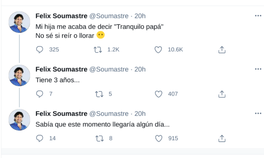 Mensaje De Felix Soumastre (fuente Twitter)