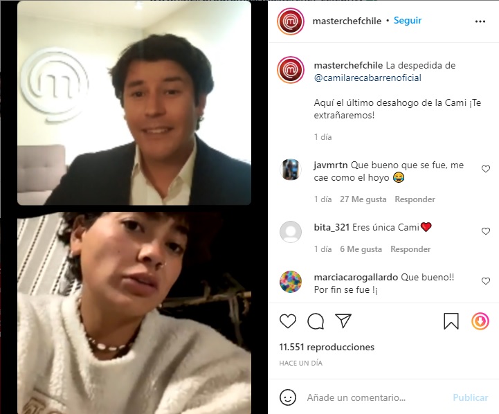 Captura Instagram MasterChef Chile