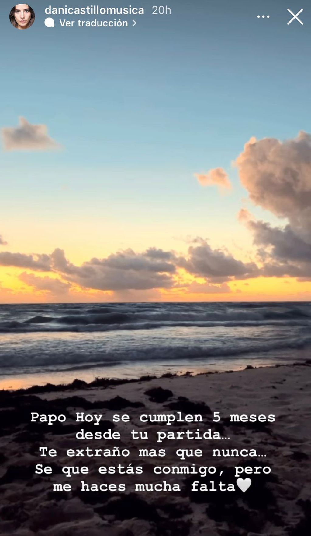 Historia de Instagram de Daniella Castillo