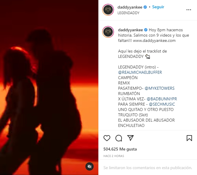 Instagram Daddy Yankee