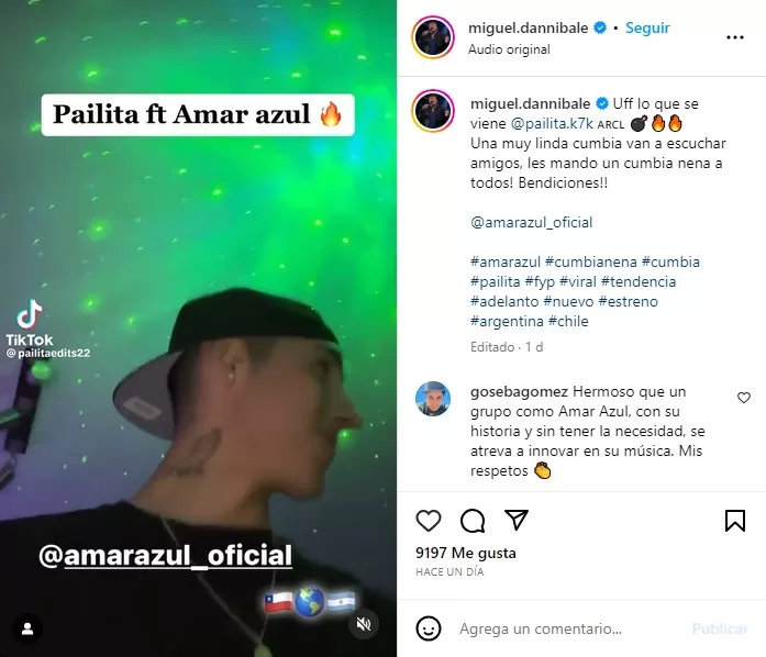 Instagram Amar Azul