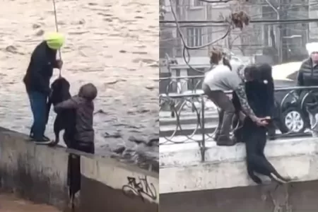 Rescate Perrito Río Mapocho