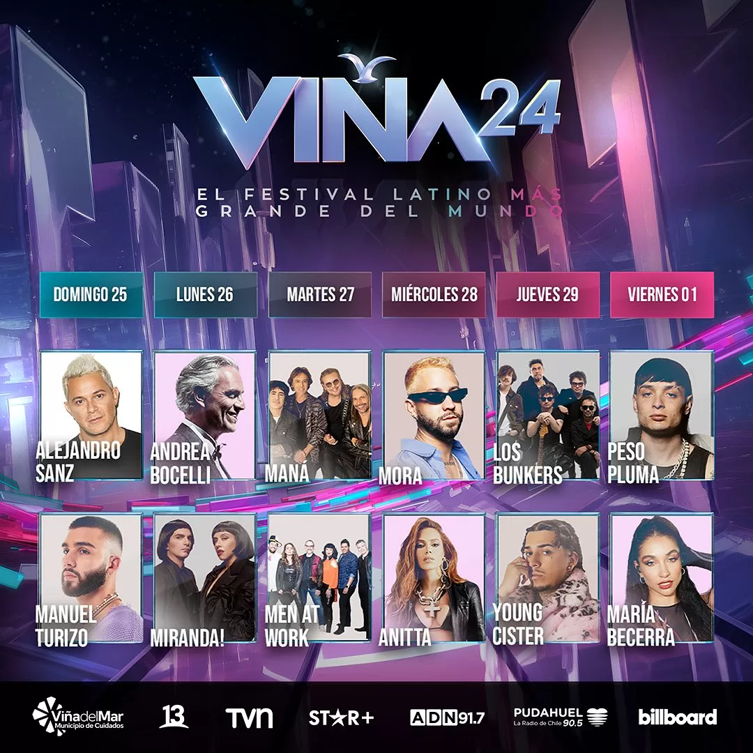 Festival de Viña 2024 Este el último artista confirmado y la parrilla