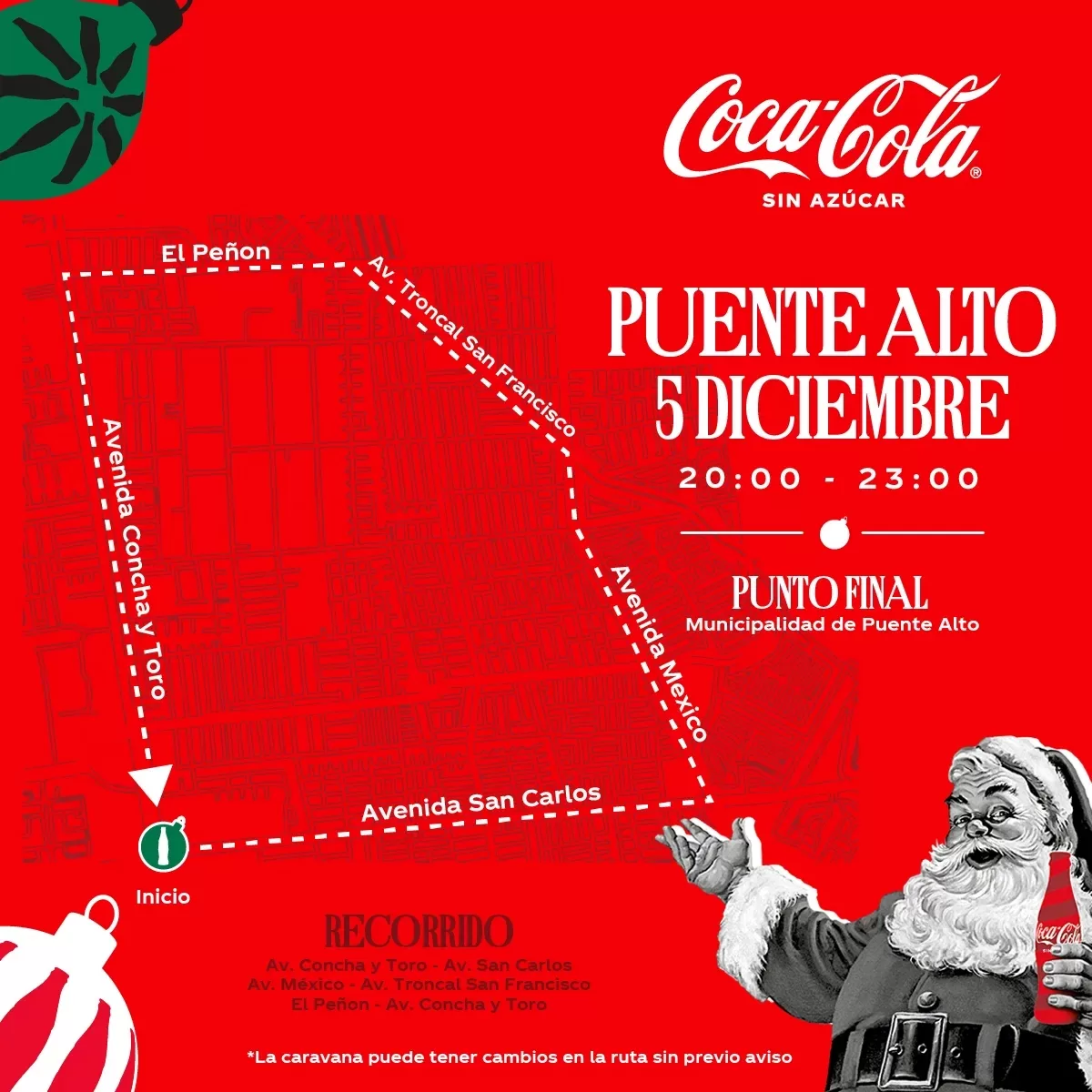 Recorrido Puente Alto Caravana Coca Cola