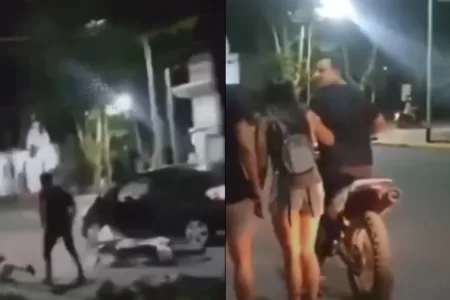 Padre Golpea A Su Hija Por Andar En Moto Sin Casco