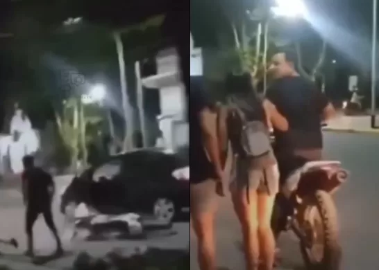 Padre Golpea A Su Hija Por Andar En Moto Sin Casco