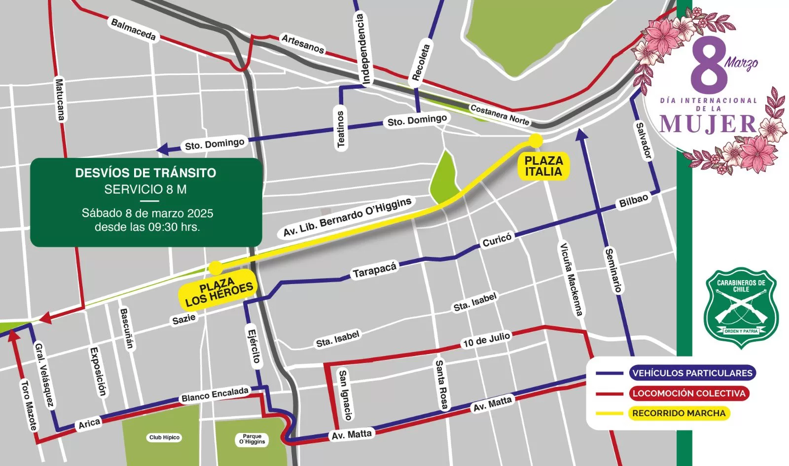 Marcha Día De La Mujer Desvíos