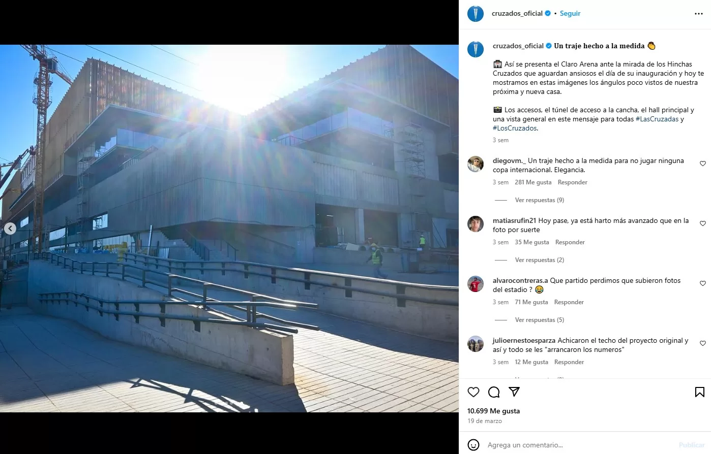 Instagram @cruzados_oficial 2