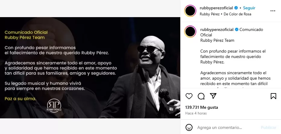 Instagram @rubbyperezoficial