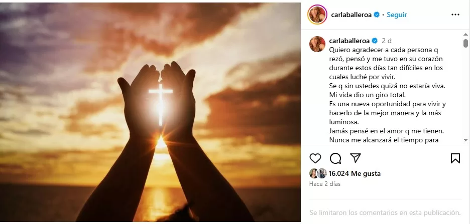Instagram @carlaballeroa