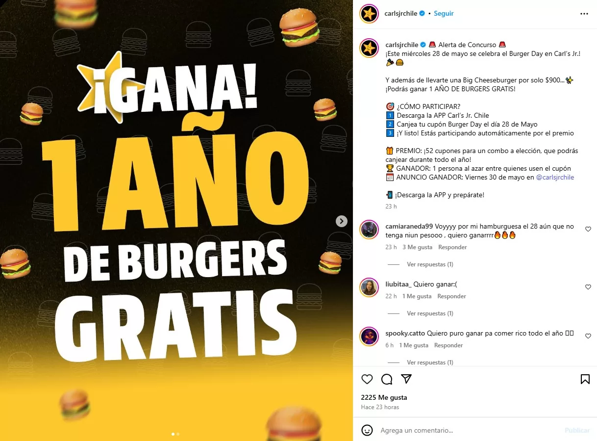 Instagram @carlsjrchile
