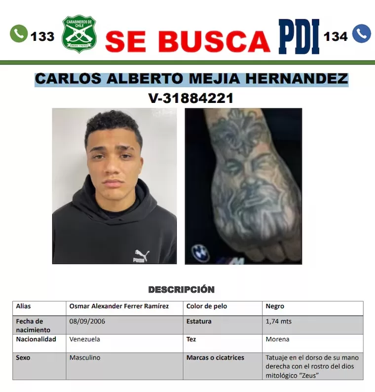 Sicario Venezolano carlos ablerto mejia