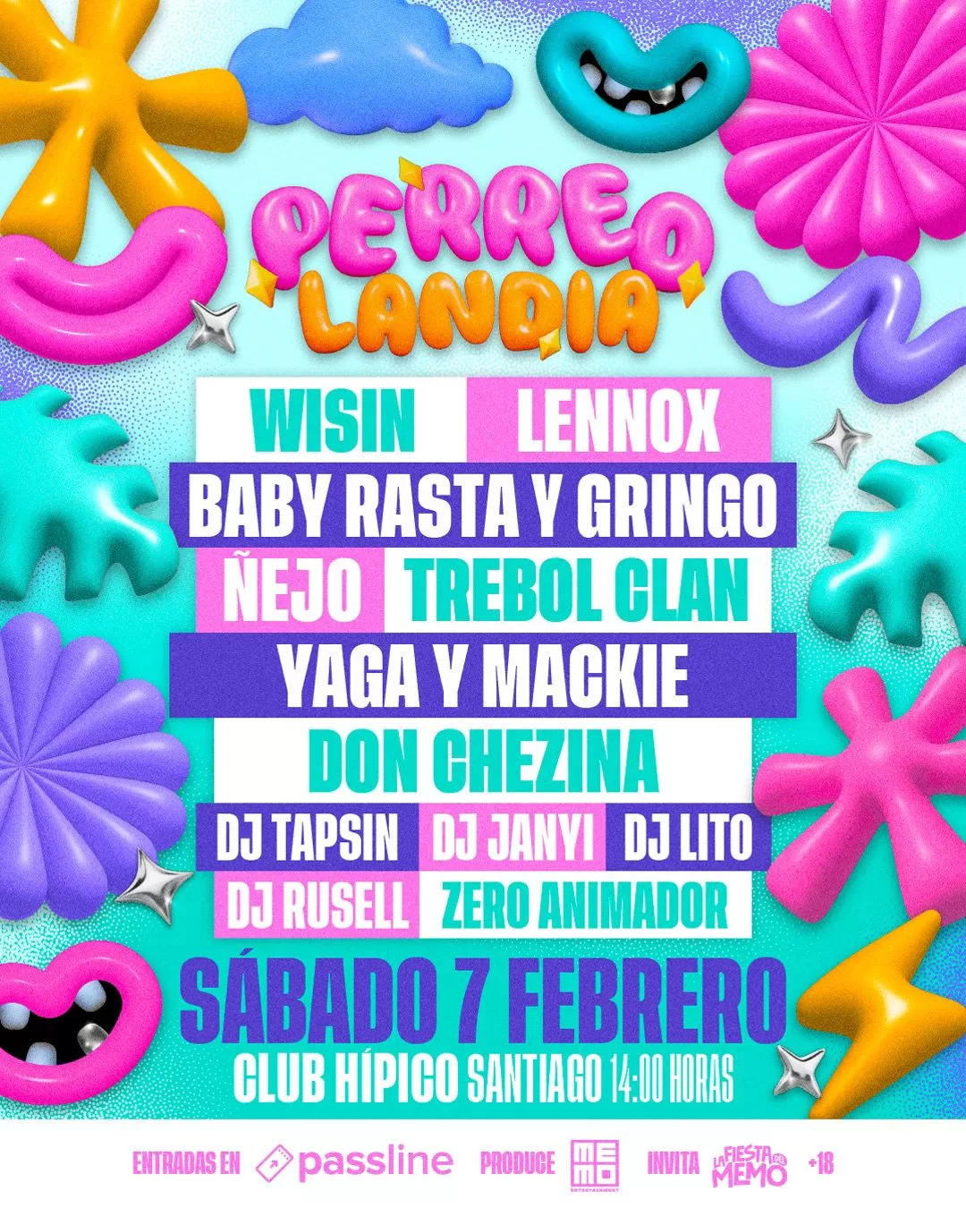 Line Up Perreolandia 2026