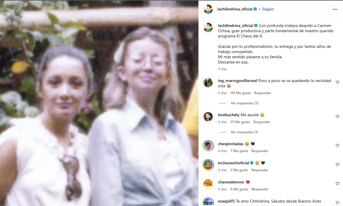 La Chilindrina Por Muerte De Carmen Ochoa