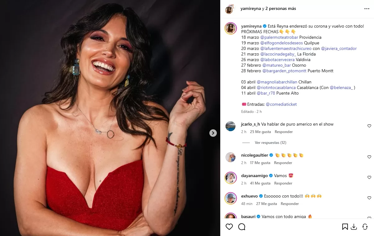 Yamila Reyna Nuevas Fechas