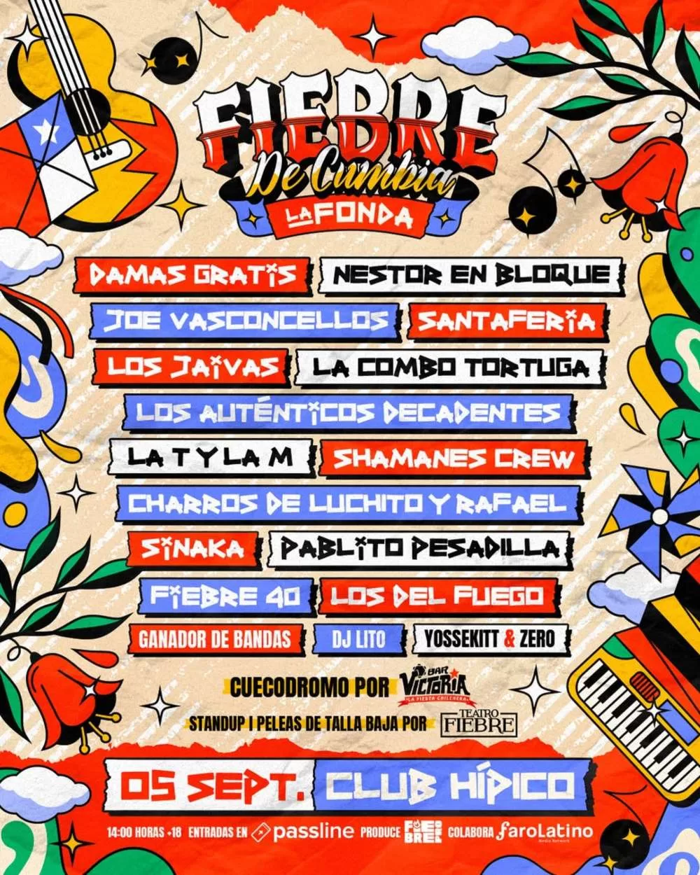 Line Up Fiebre De Cumbia