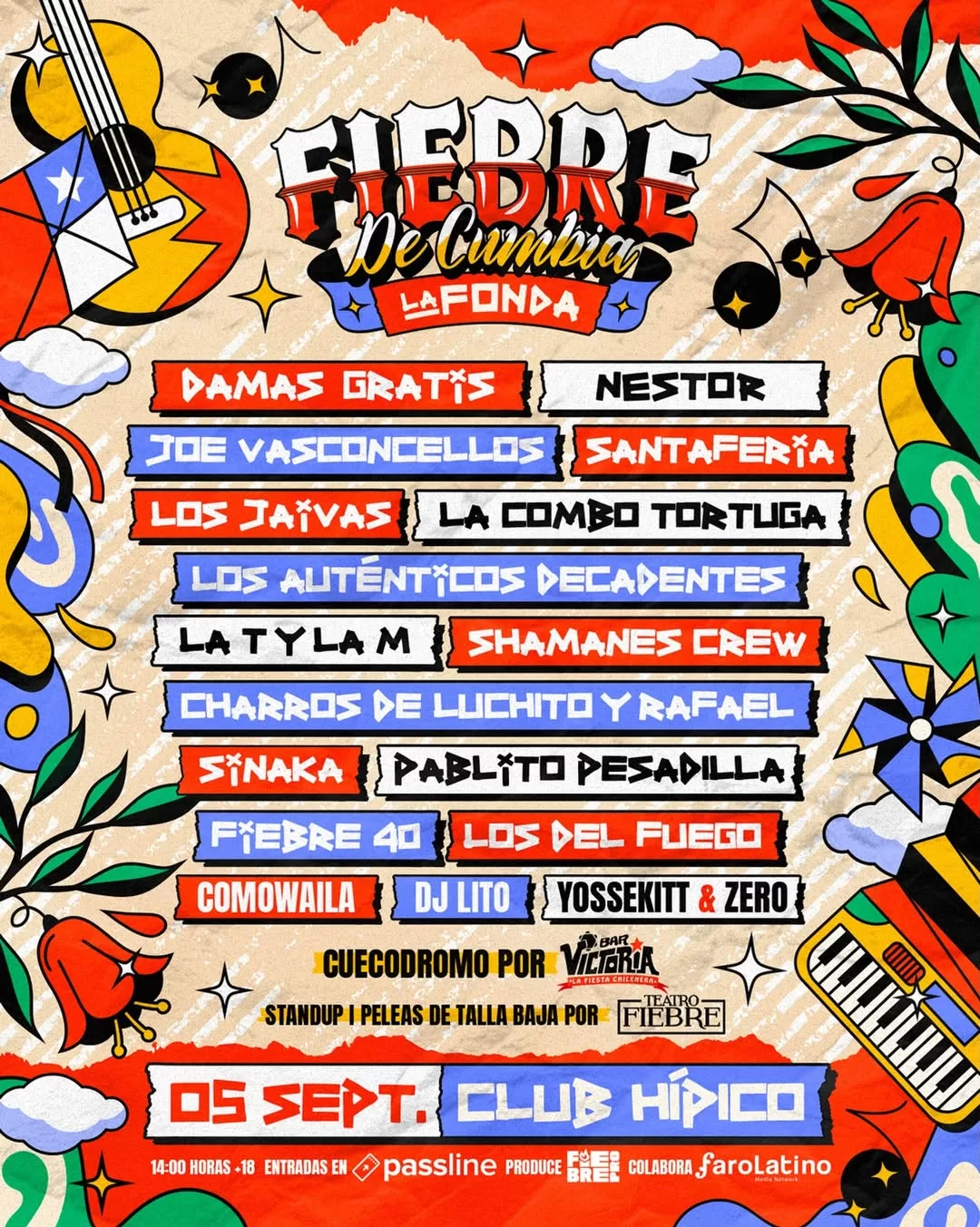 Line Up Fiebre de Cumbia