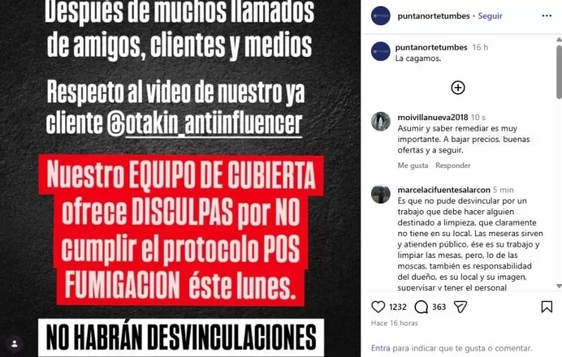 Respuesta Restaurante